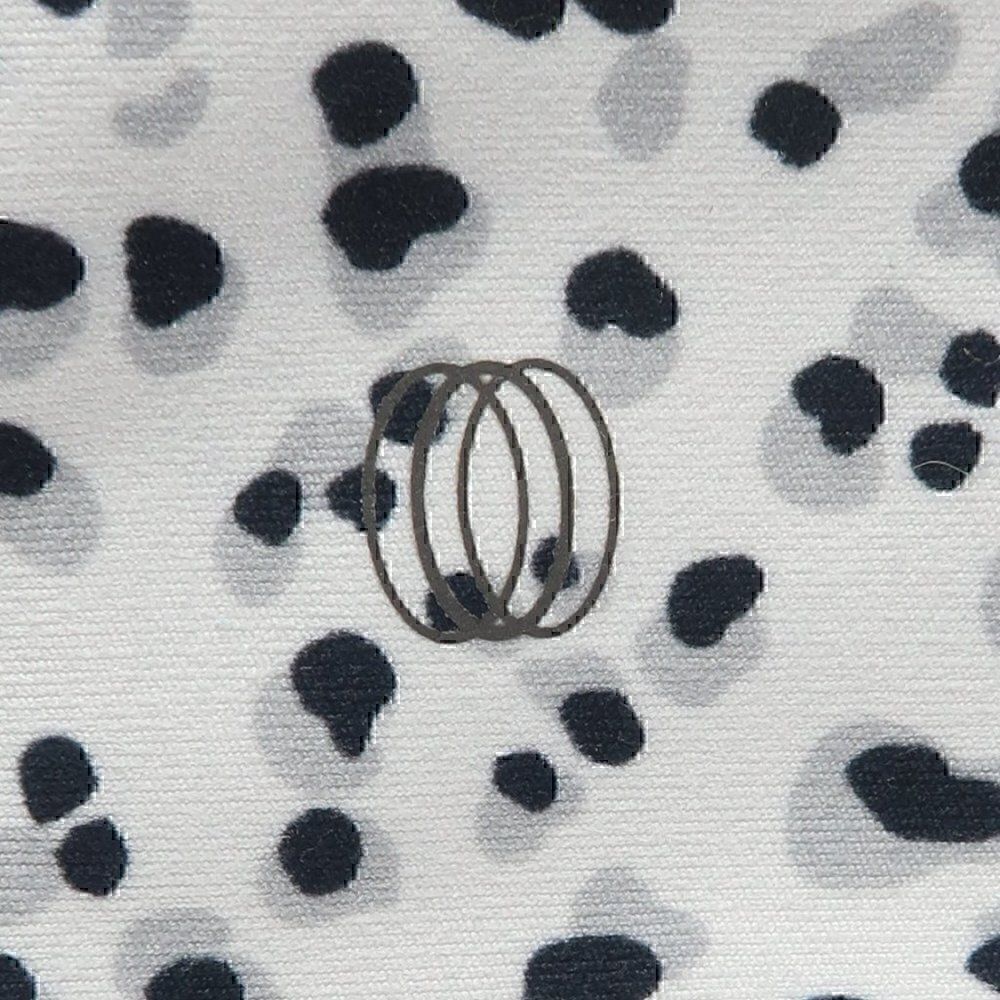 BALANCE COLLECTION WHITE WITH BLACK & GREY SPOTS PRINT CAPRI LEGGING SIZE SMALL - Picture 4 of 9